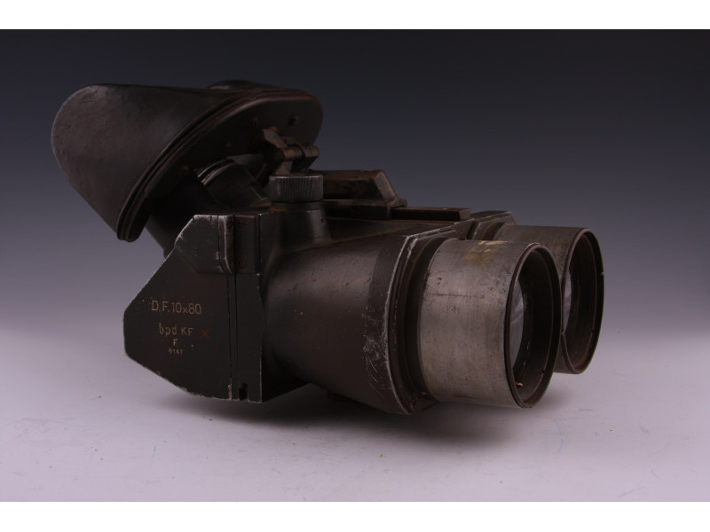 Appraisal: WWII German Artillery Sighting x Binoculars heavy steel casing painted