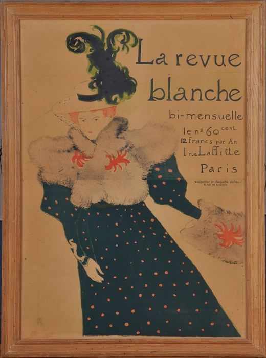 Appraisal: AFTER TOULOUSE-LAUTREC LA REVUE BLANCHE Lithographic poster x in image