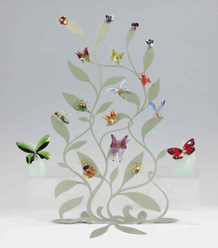 Appraisal: SWAROVSKI CRYSTAL INSECTS AND LARGE VINE DISPLAY From the Daniel