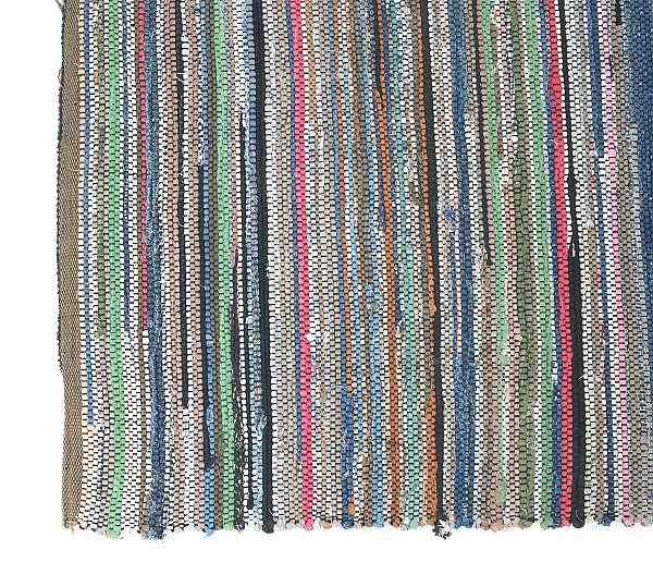 Appraisal: Large rag rug early th c in a colorful stripe