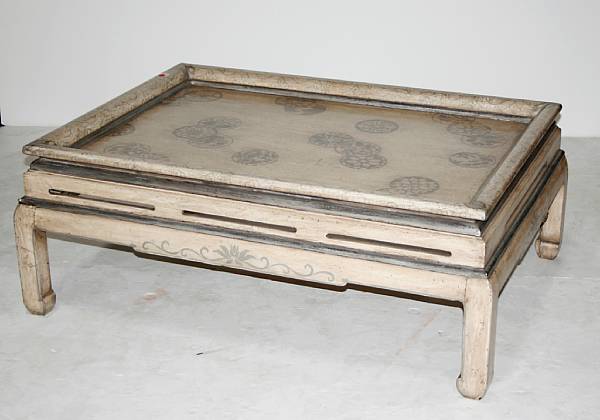 Appraisal: An Asian style paint decorated low table height in width