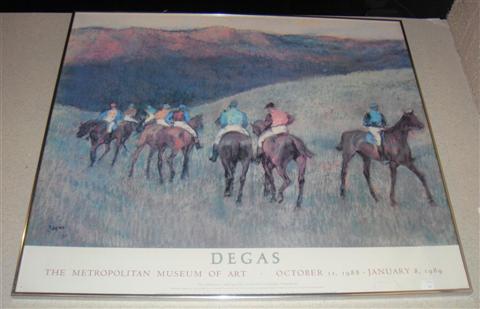 Appraisal: DEGAS EXHIBITION POSTER Poster x in Framed Provenance ANTIQUE CONTEMPORARY