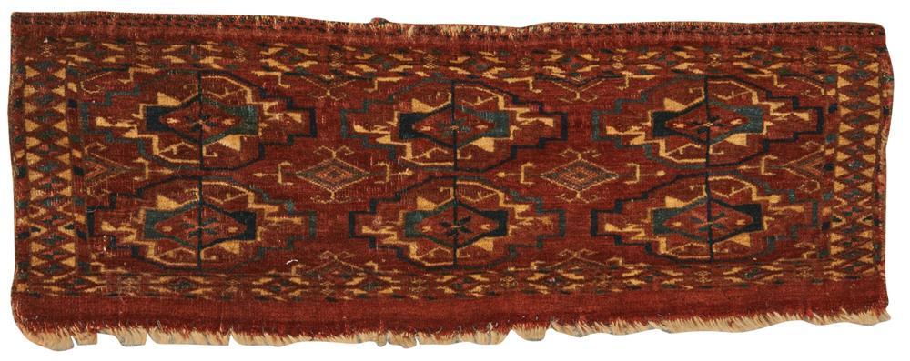 Appraisal: Tekke Mafrash Turkestan th century with silk highlights ft in