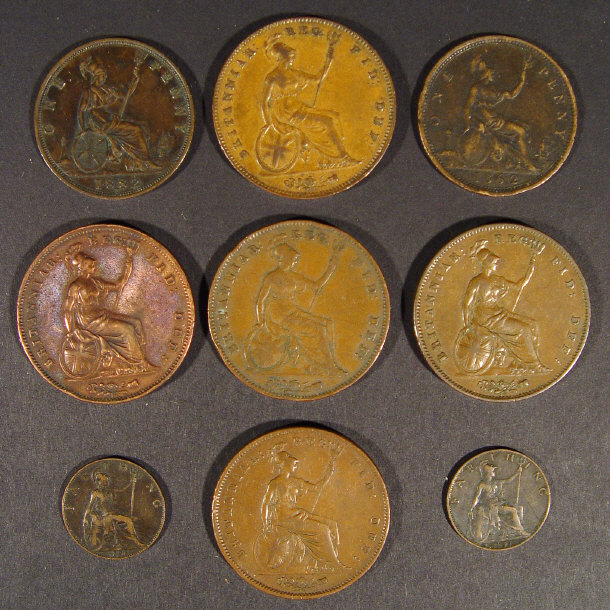 Appraisal: Group of Victorian copper coinage mainly pennies and farthings