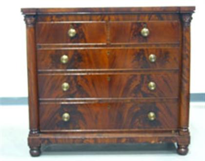 Appraisal: Classical mahogany chest of drawers mid atlantic states Rectangular top