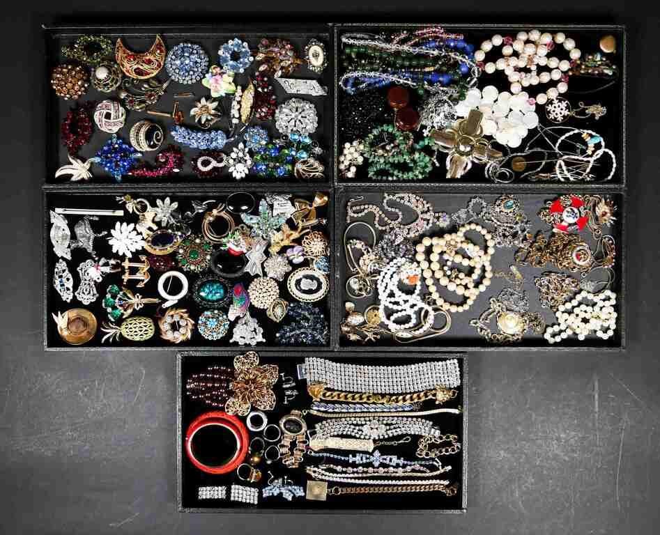 Appraisal: Lot of costume jewelry including Regency Trifari Kramer Weiss Newhouse