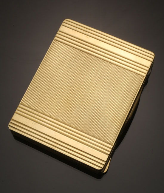 Appraisal: Lot Property of Various Owners French -Karat Yellow-Gold Cigarette Case