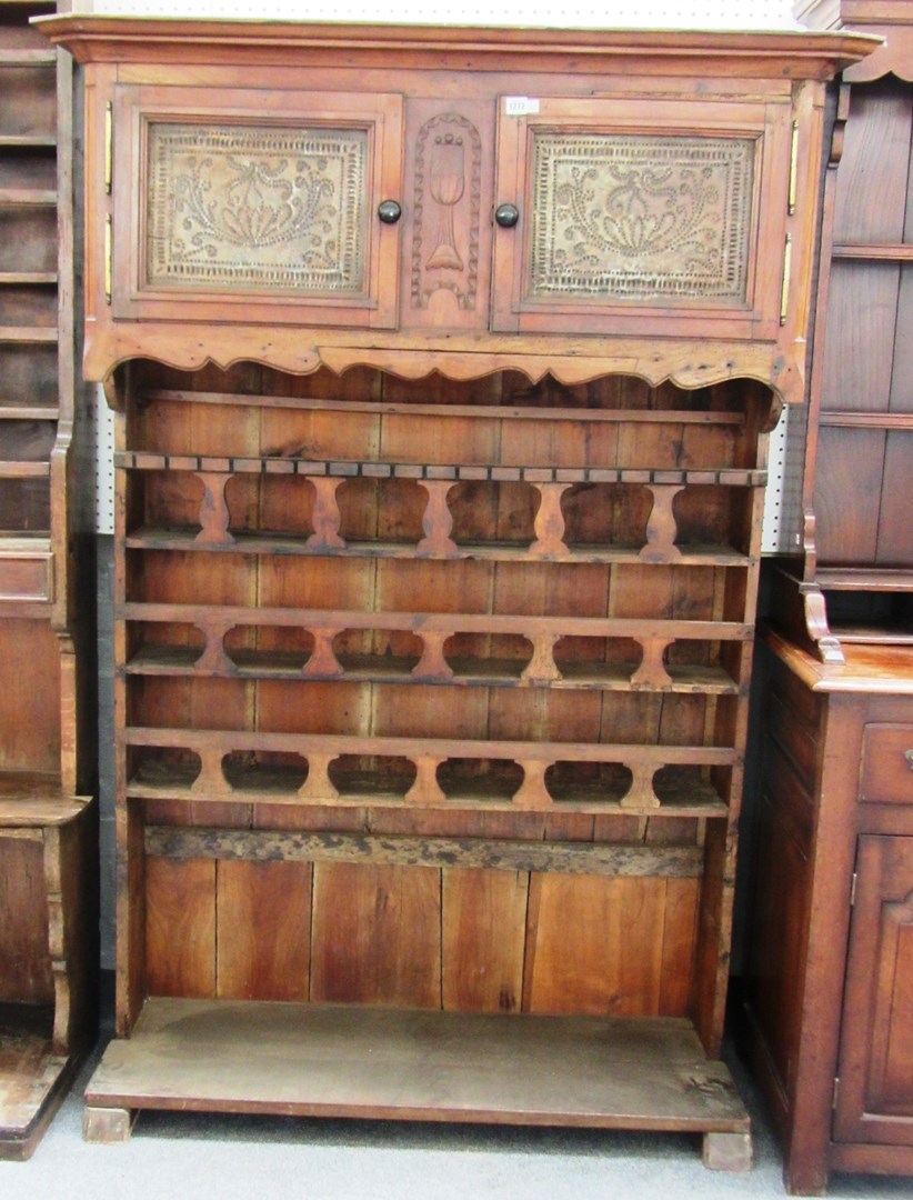 Appraisal: A th century French walnut floor standing three tier plate