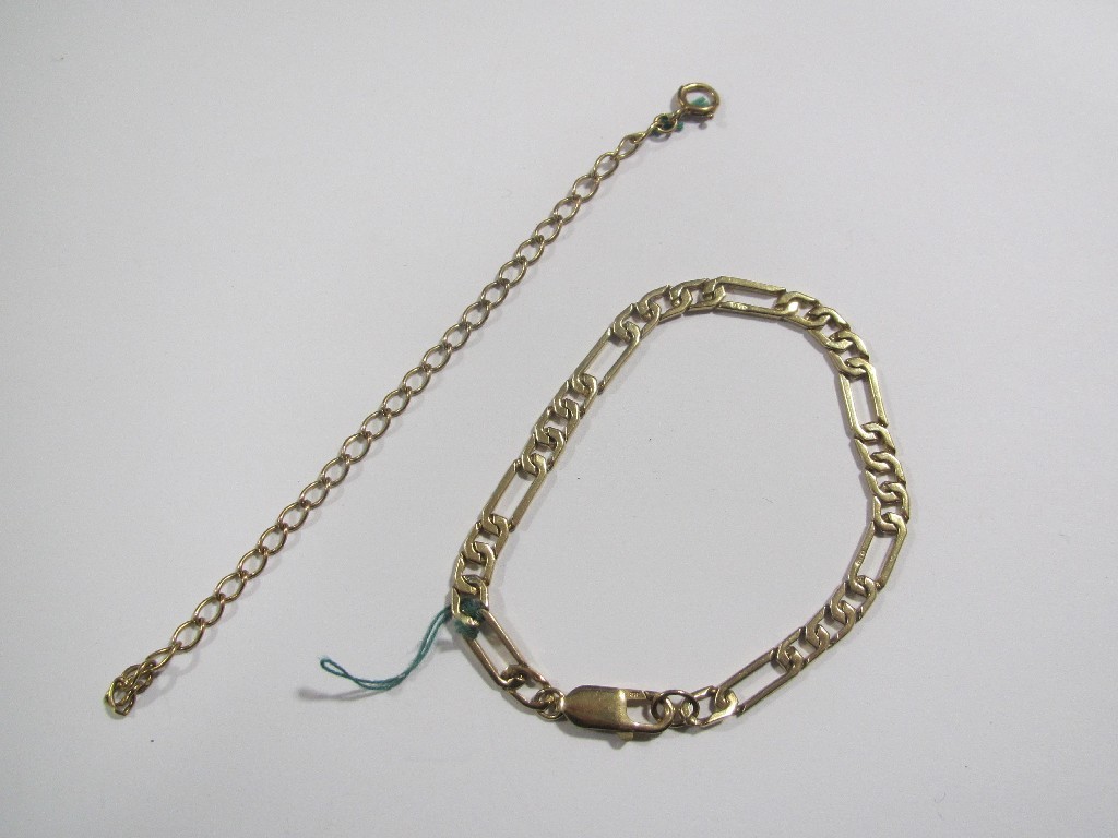 Appraisal: Two ct gold bracelets Approximately gms