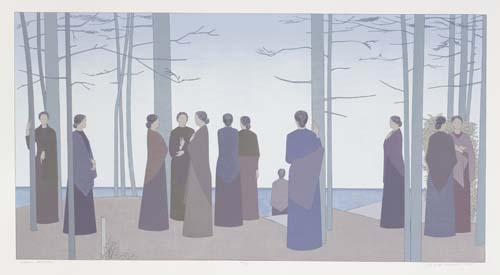 Appraisal: WILL BARNET Spring Morning Color screenprint x mm x inches