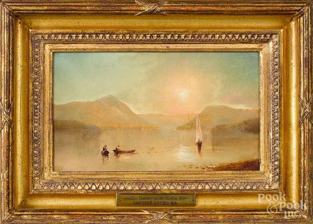 Appraisal: Sanford Gifford oil on board Indian Summer Sanford Gifford American