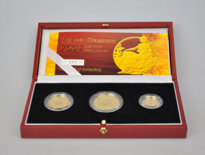 Appraisal: A boxed Royal Mint Britannia Collection gold three-coin set -