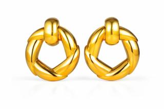 Appraisal: A Pair of 's Cartier Gold Earclips A Pair of