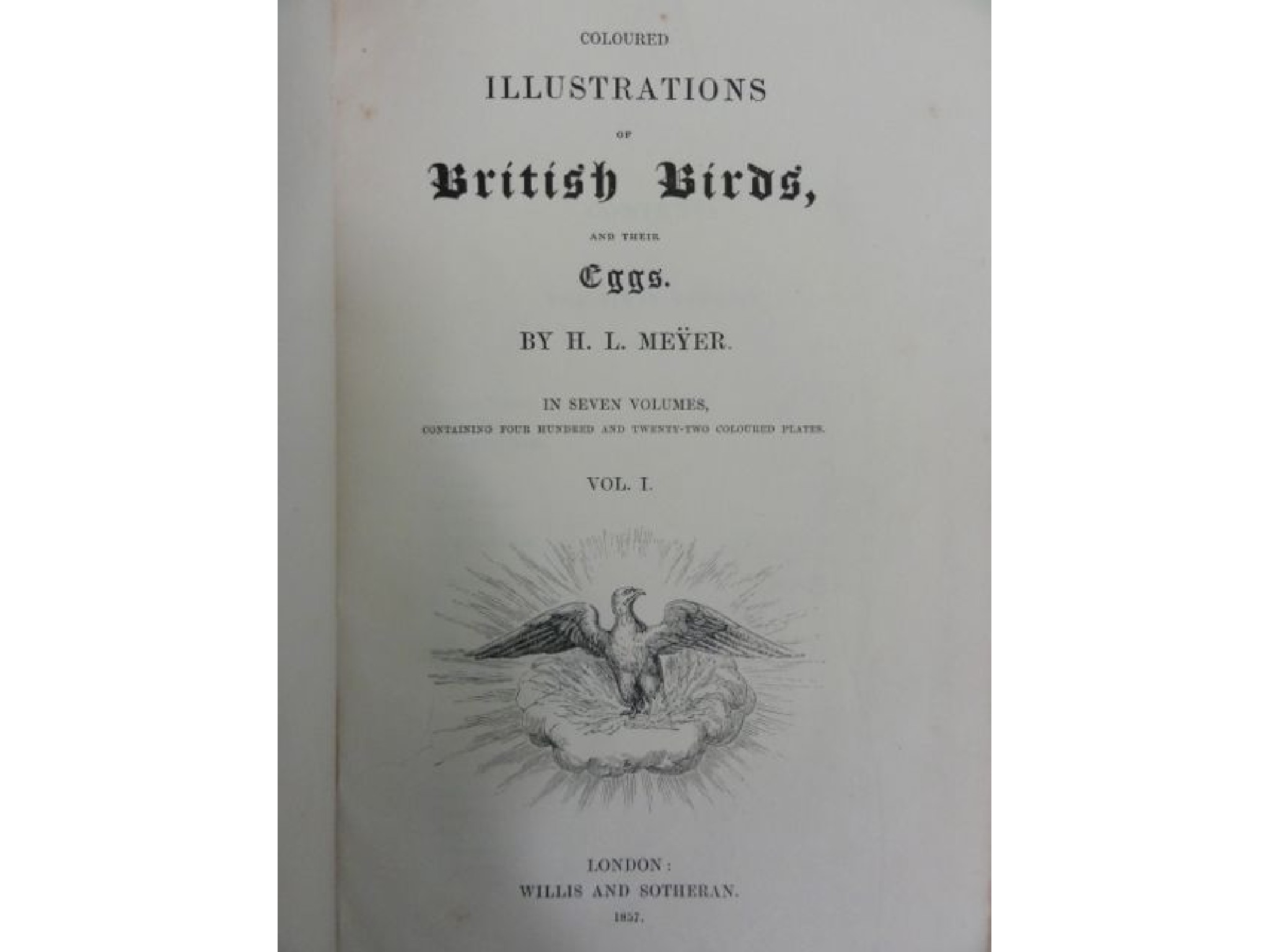 Appraisal: Meyer's British Birds containing coloured illustrations of British birds and