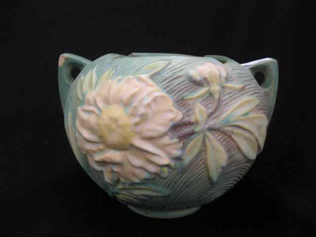 Appraisal: Roseville ''Clematis'' Art Pottery Vase green handled - ''