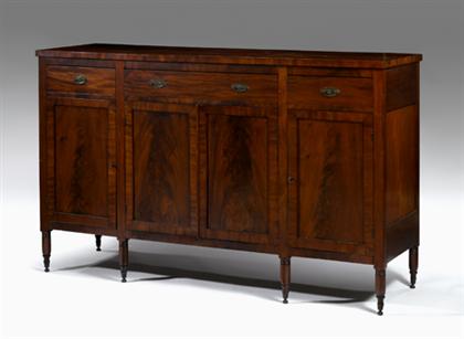 Appraisal: Late federal walnut sideboard baltimore maryland circa H in W