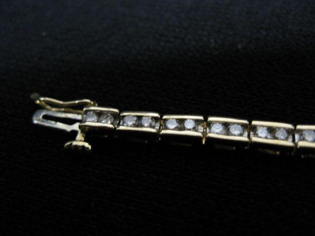 Appraisal: Diamond Bracelet tennis style carats total k yellow gold long