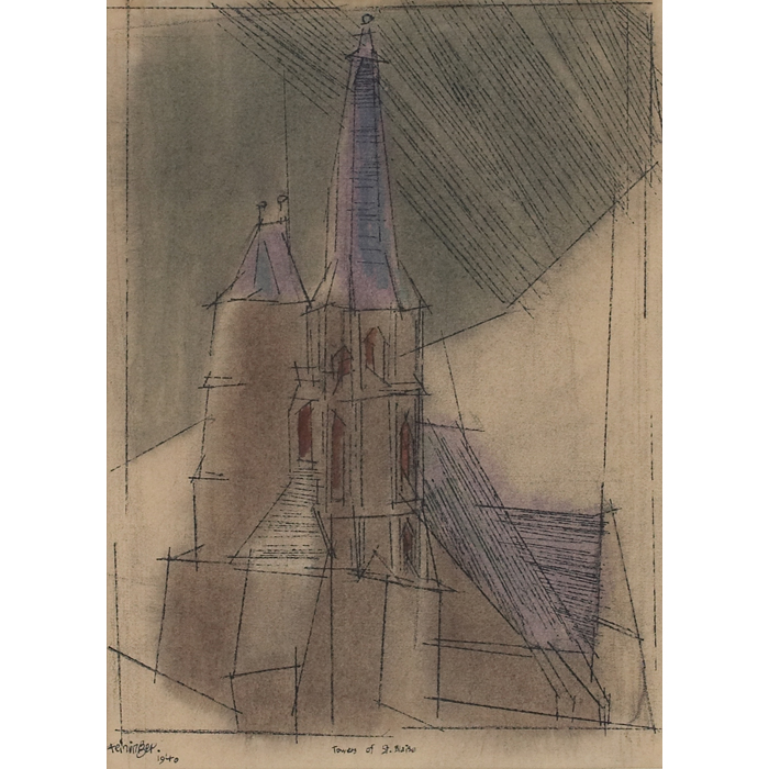 Appraisal: Lyonel Feininger German American - ''Towers of St Blaise ''