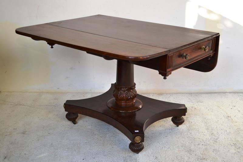 Appraisal: A MAHOGANY REGENCY PEMBROKE TABLE top is loose A MAHOGANY