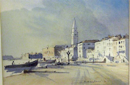 Appraisal: Anthony Flemming Venice watercolour signed h w in