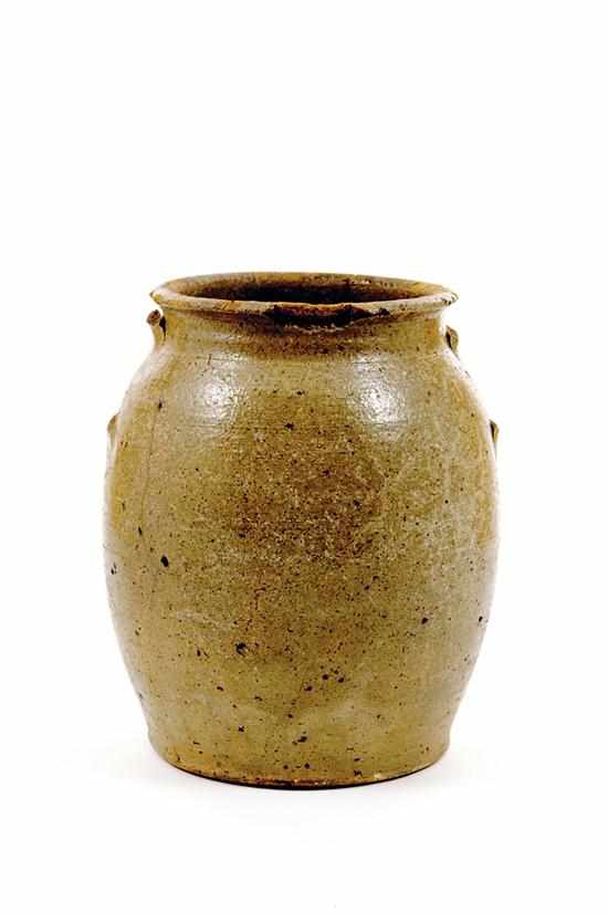 Appraisal: Southern stoneware storage jar Pottersville Edgefield South Carolina circa alkaline