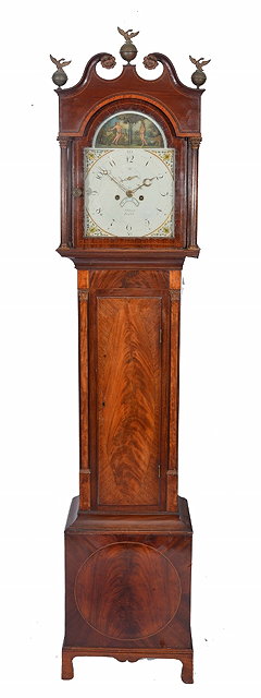 Appraisal: A GEORGE III MAHOGANY EIGHT DAY LONG CASE CLOCK the