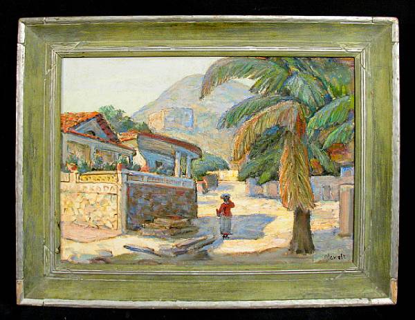 Appraisal: Irving Kraut Manoir American - Puerto Vallarta Mexico signed 'Manoir'