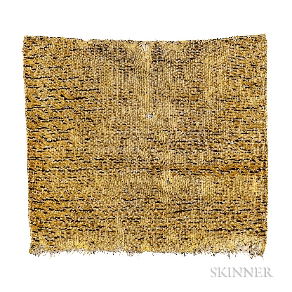 Appraisal: Ningsha Tigerskin Mat Ningsha Tigerskin Mat western China c worn