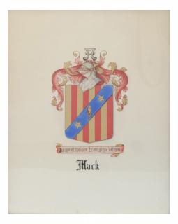 Appraisal: Scottish Coat of Arms Mack Framed gouache on paper Sight