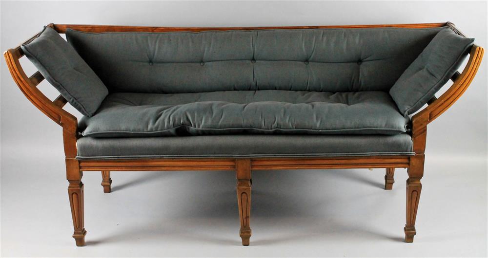 Appraisal: BIEDERMEIER STYLE SOFA h w d in