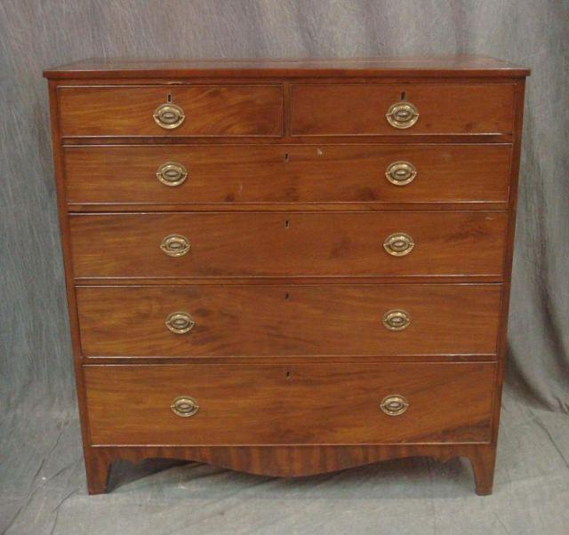 Appraisal: th Cent Over Mahogany Chest Top as is From a