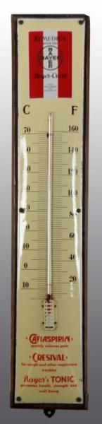 Appraisal: Porcelain Bayer-Cross Thermometer Description Mounted on an original wooden board