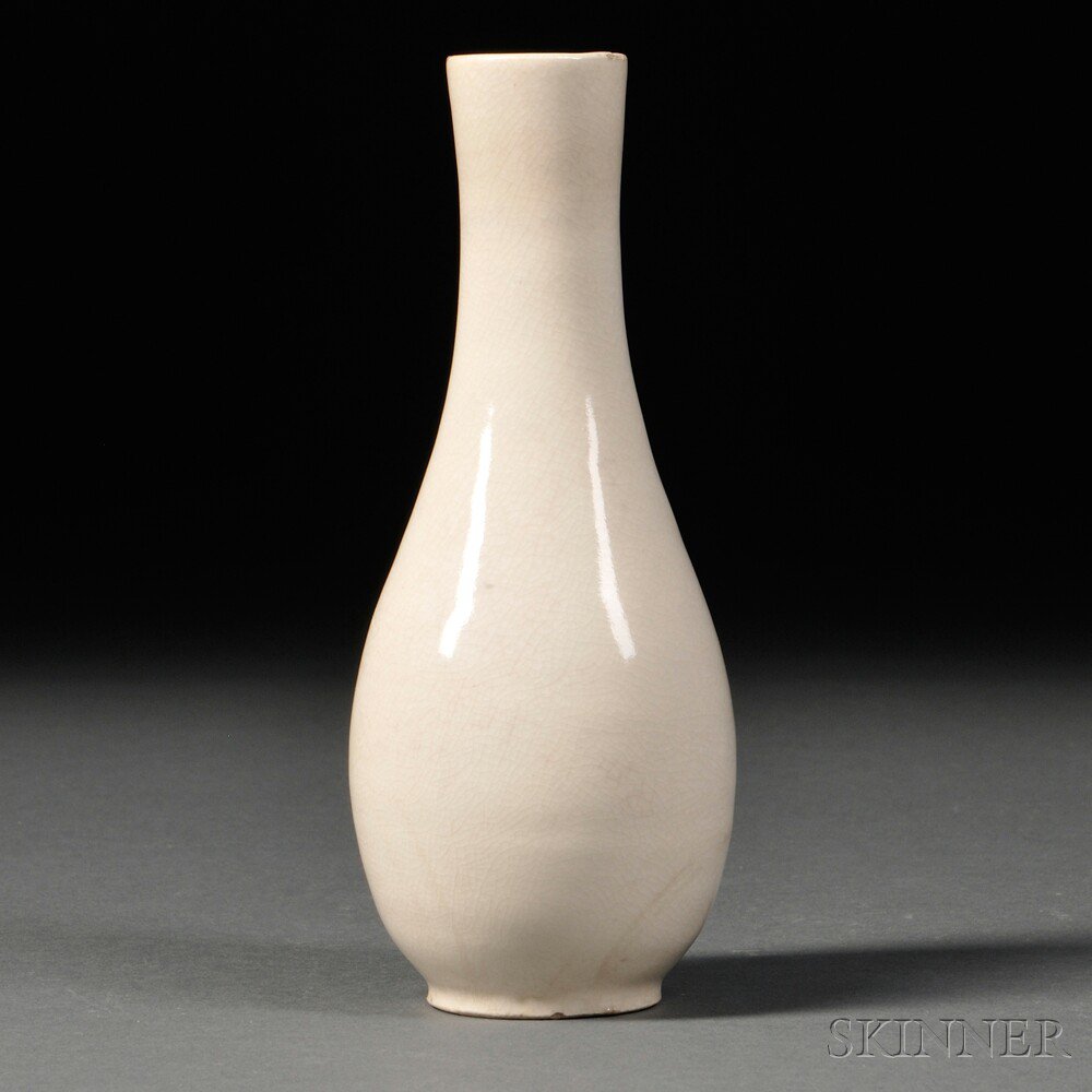 Appraisal: Creamy White-glazed Bottle Vase China possibly early Qing Dynasty a