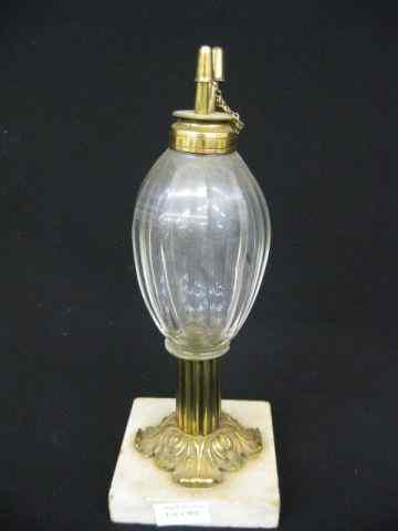 Appraisal: th Century Fluid Lamp brass column with cut glass top