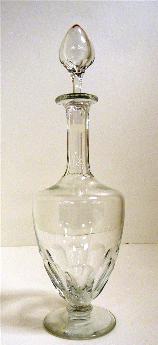 Appraisal: Baccarat colorless glass decanter on clear pedestal base signed ''