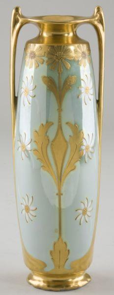 Appraisal: Pickard Art Deco Porcelain Vase early th century tall cylindrical