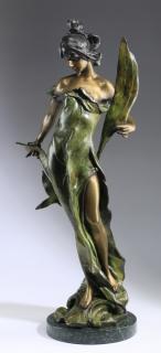 Appraisal: Bronze sculpture of Diana after Roche h Patinated and polychrome