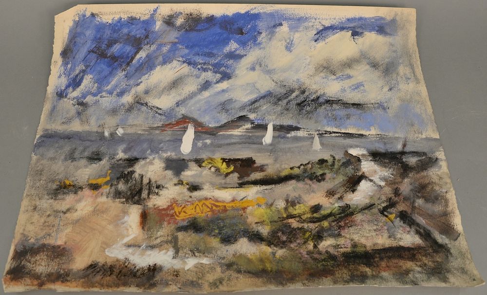 Appraisal: Paul Chidlaw watercolor landscape on paper unframed stamp on verso