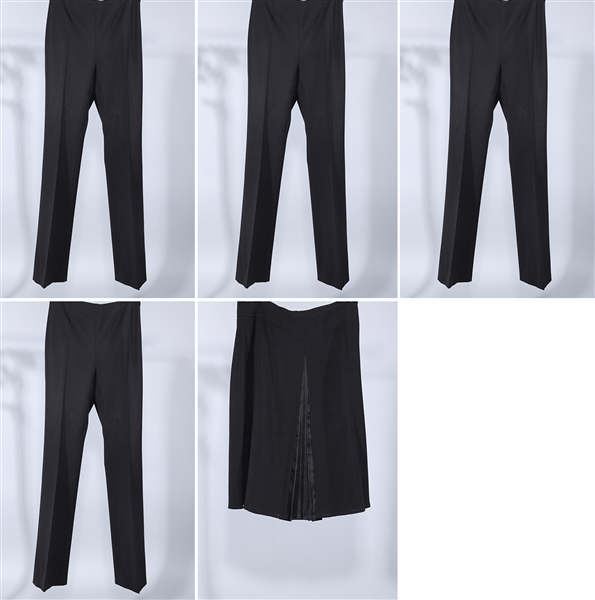 Appraisal: Lot of four pairs of black Piazza Sempione trousers and