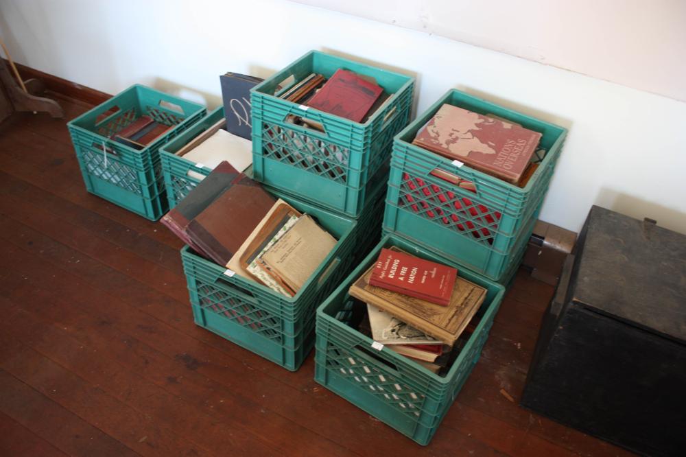 Appraisal: EIGHT DAIRY MILK CRATES FILLED WITH SCHOOLHOUSE BOOKS