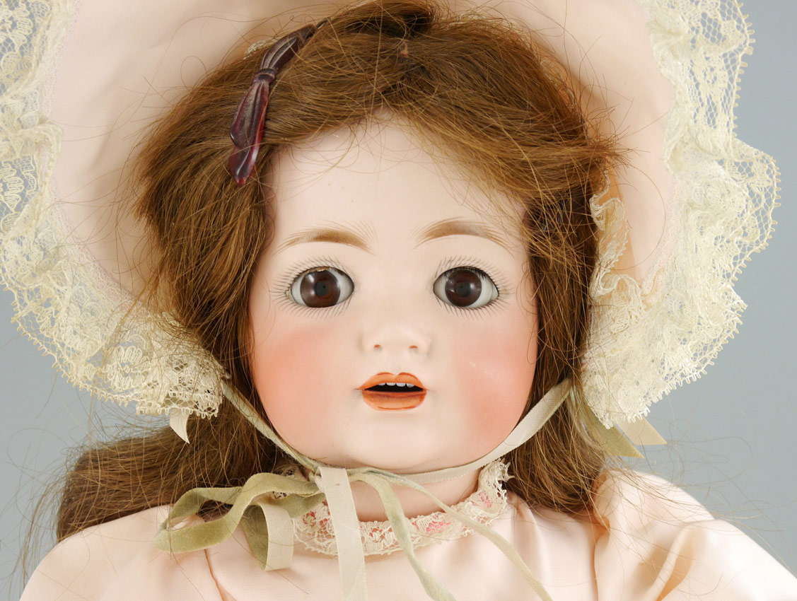 Appraisal: GERMAN BISQUE HEAD DOLL Her head is marked Germany Brown