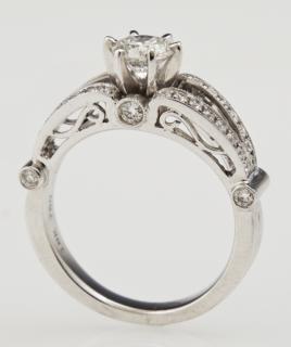 Appraisal: Lady's K White Gold Dinner Ring with a central carat