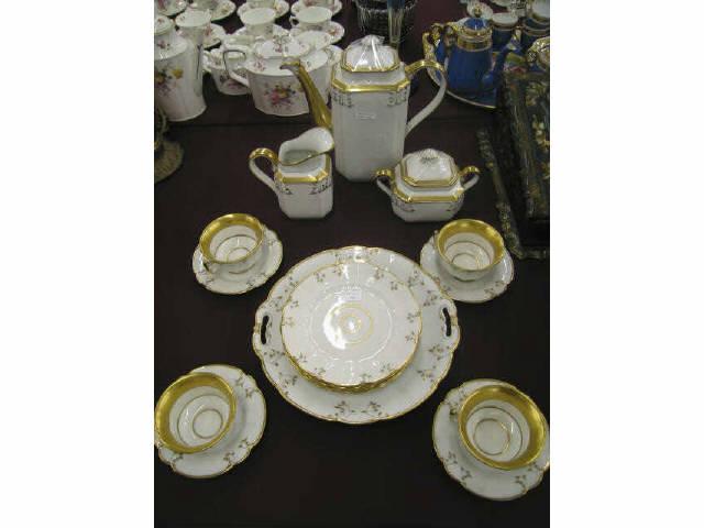 Appraisal: Victorian Porcelain Coffee Dessert Set Old Paris style heavy gold