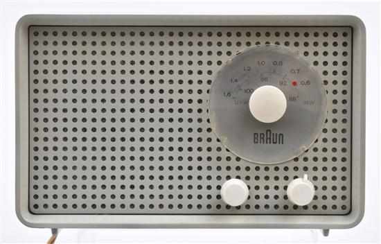 Appraisal: Braun Kleinsuper SK Radio German grey plastic case and knobs