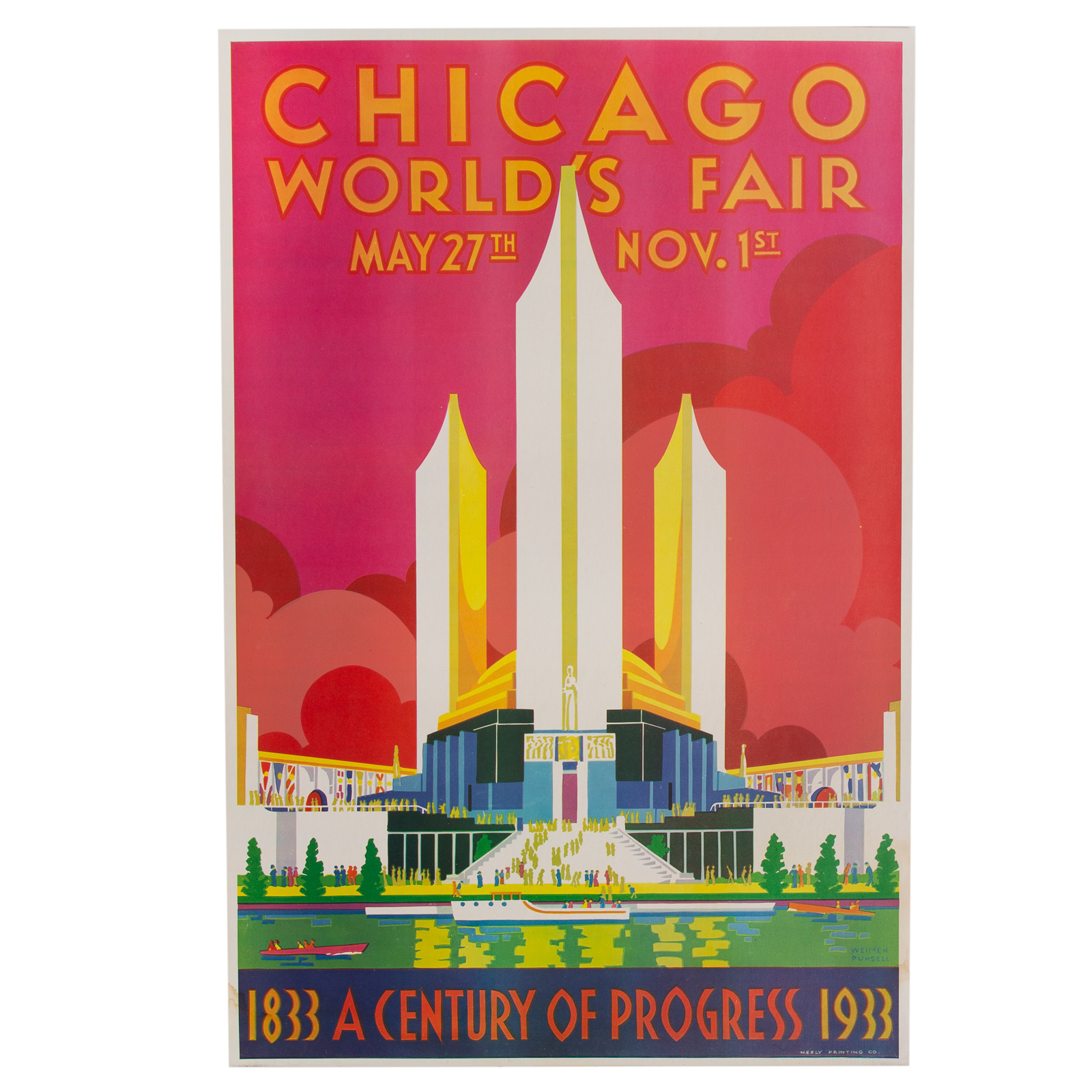 Appraisal: WEIMER PURSELL CHICAGO WORLD'S FAIR LITHOGRAPH American - Color lithograph