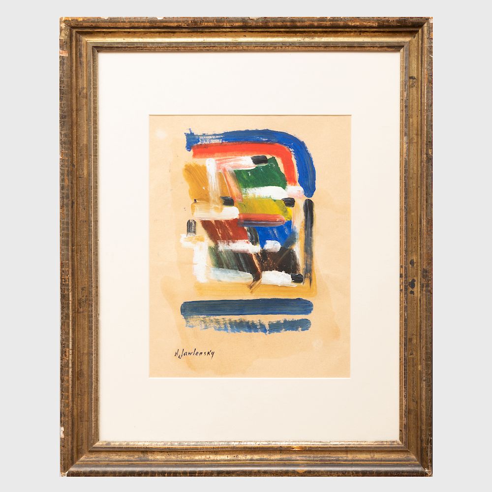 Appraisal: Attributed to Alexej Von Jawlensky - Untitled Two-sided oil on