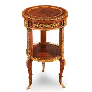 Appraisal: Henry Dasson Louis XV style tiered side table Henry Dasson