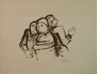 Appraisal: Karl Hofer lithograph Karl Hofer German - - ''Gruppe'' ''Party''