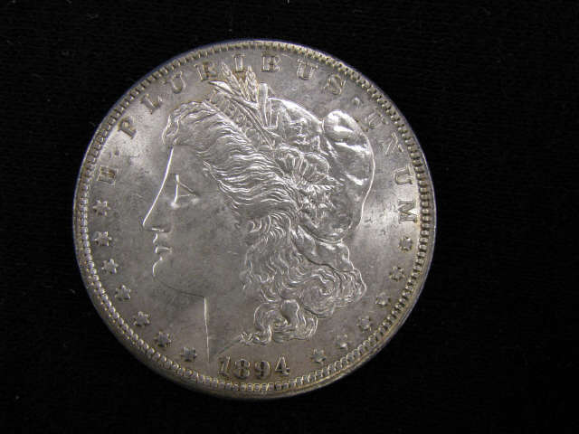 Appraisal: -O Morgan Silver Dollar A U to uncirculated scarcer in