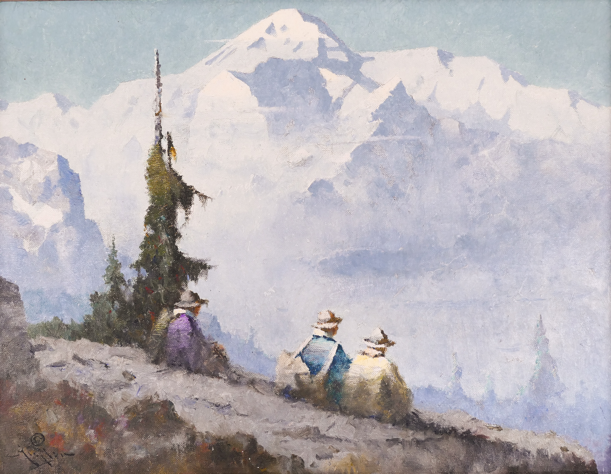 Appraisal: Eustace Ziegler - Alaska ''Resting Near Mt McKinley'' Oil on